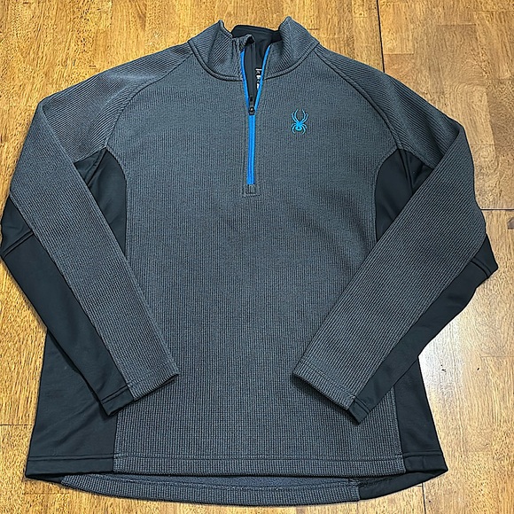 Men’s SPYDER Half Zip‎ Pullover  XL Gray, Black,Blue - Picture 1 of 6